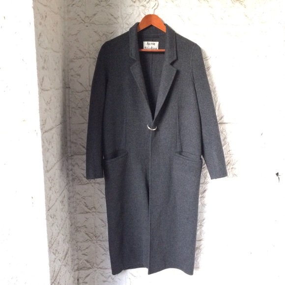 [SOLD] Acne Studios Charcoal Cashmere Wool Coat - Picture 2 of 8